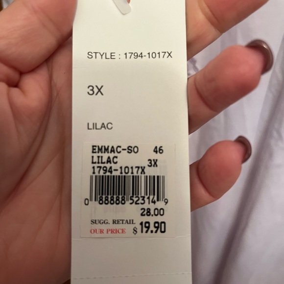 Women’s Long Night Gown NWT Color is Lilac - Picture 8 of 8